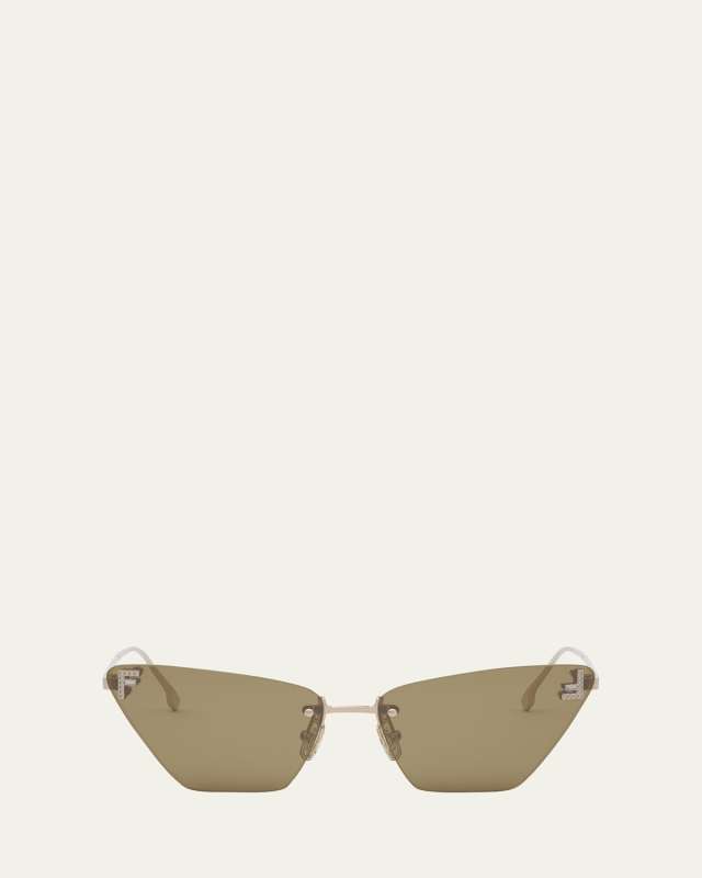 FE4160US Cat-Eye Crystalized Logo Sunglasses